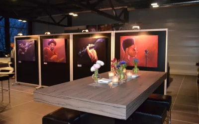 Expositiewanden van shopmade in een autoshowroom